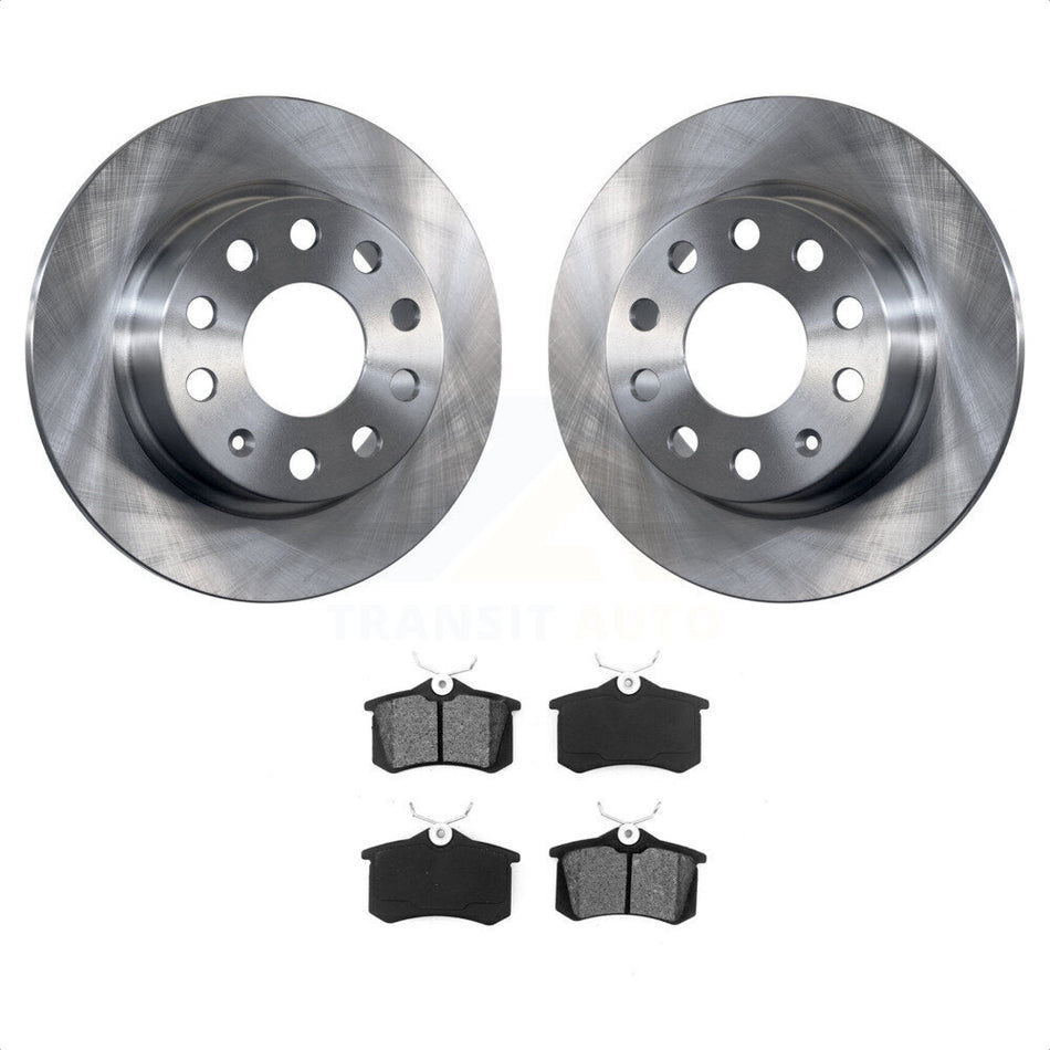 Rear Disc Brake Rotors And Semi-Metallic Pads Kit For Volkswagen Jetta Beetle Golf SportWagen K8S-101939 by Transit Auto