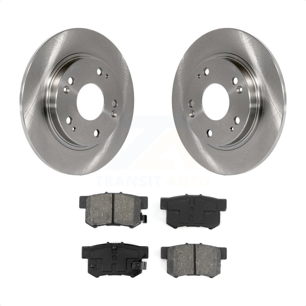 Rear Disc Brake Rotors And Semi-Metallic Pads Kit For 2011-2015 Honda CR-Z K8S-101943 by Transit Auto