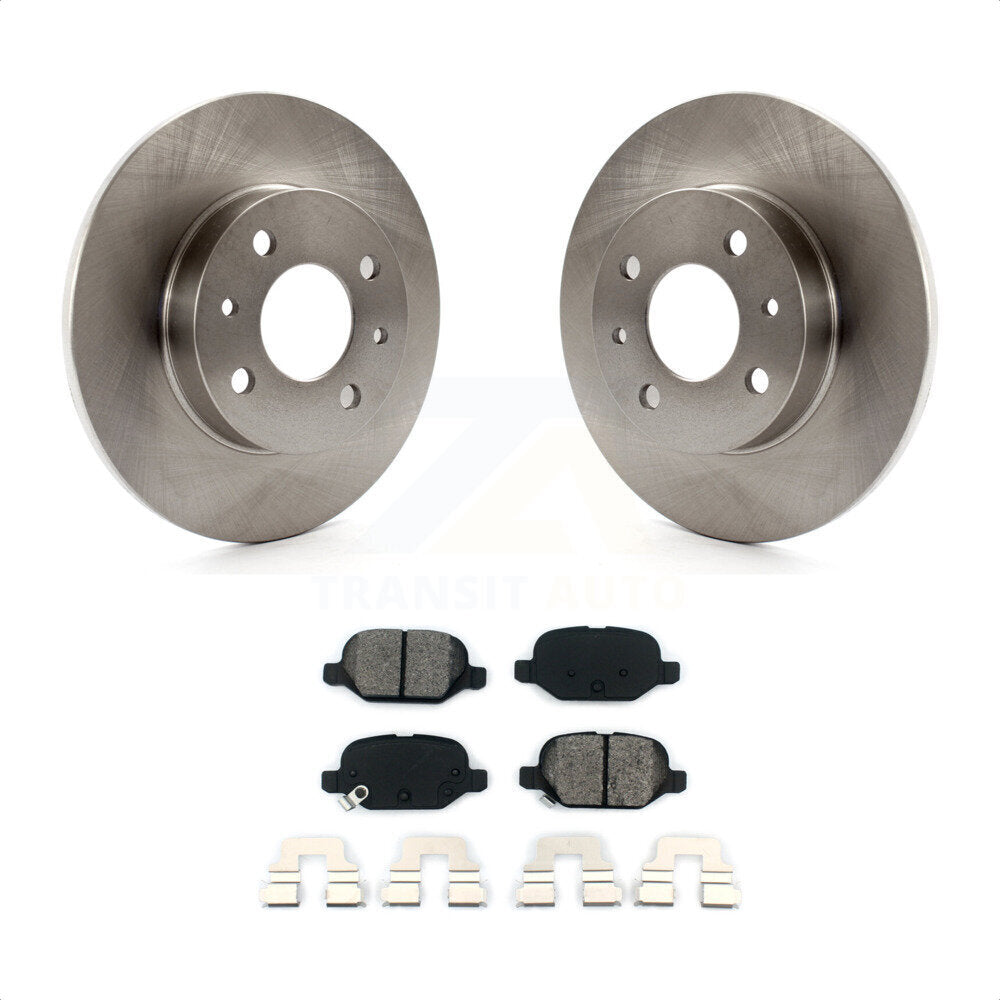 Rear Disc Brake Rotors And Semi-Metallic Pads Kit For Fiat 500 K8S-101945 by Transit Auto