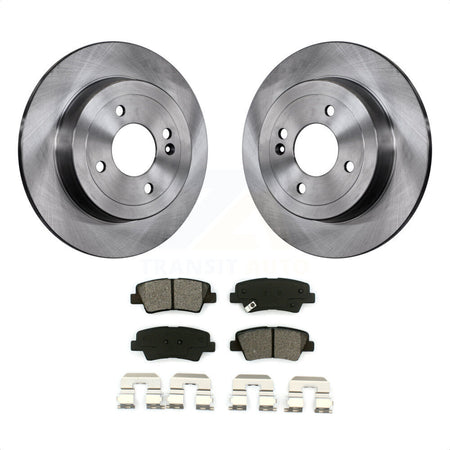 Rear Disc Brake Rotors And Semi-Metallic Pads Kit For 2011 Hyundai Accent K8S-101955 by Transit Auto