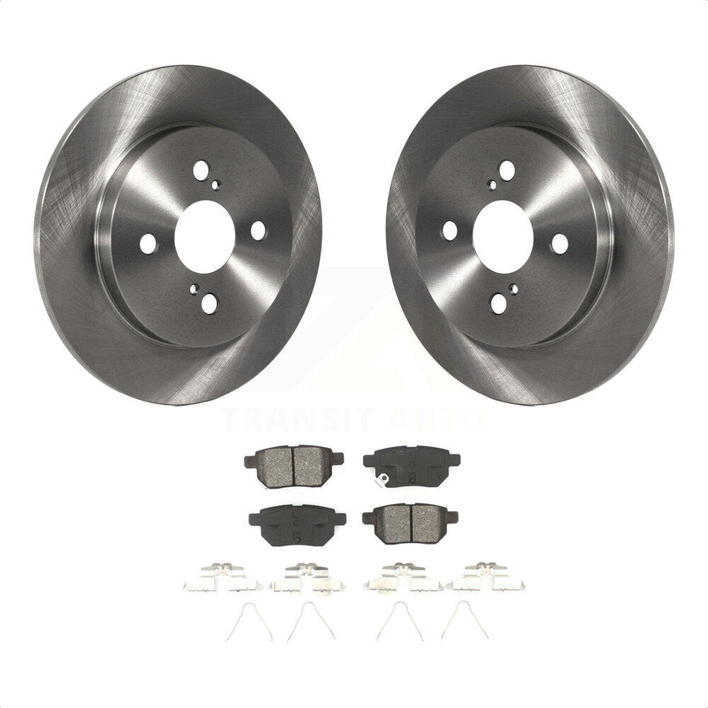 Rear Disc Brake Rotors And Semi-Metallic Pads Kit For 2012-2018 Toyota Yaris K8S-101958 by Transit Auto