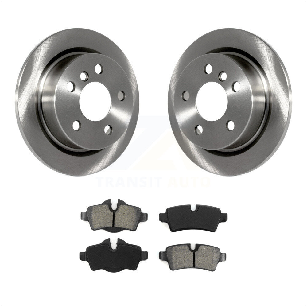 Rear Disc Brake Rotors And Semi-Metallic Pads Kit For 2014 Mini Cooper With 5 Lug Wheels 259mm Diameter Rotor K8S-101971 by Transit Auto