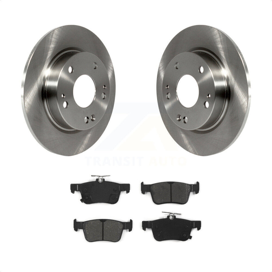 Rear Disc Brake Rotors And Semi-Metallic Pads Kit For Honda Civic K8S-101975 by Transit Auto