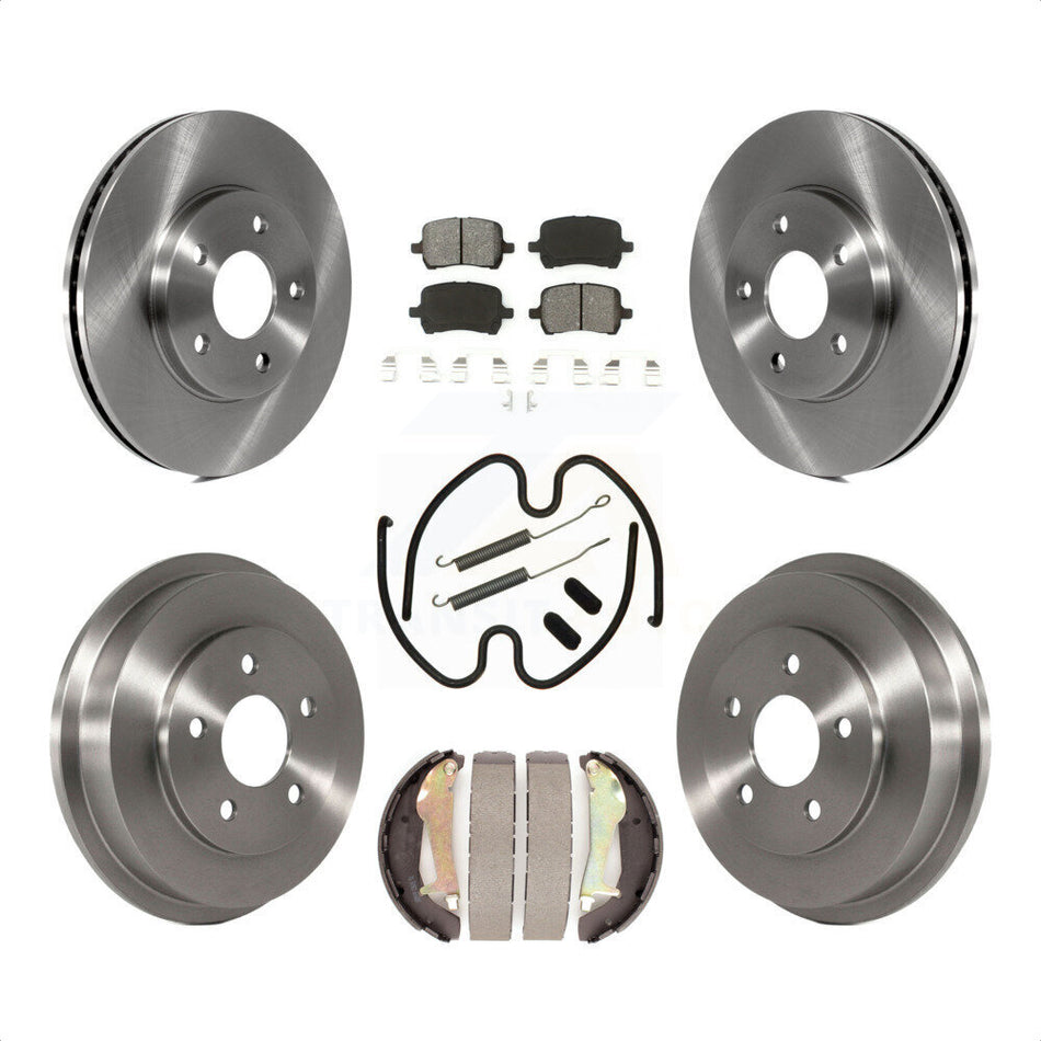 Front Rear Disc Brake Rotors Semi-Metallic Pads And Drum Kit (7Pc) For 2009 Chevrolet HHR LT Panel LS K8S-102018 by Transit Auto