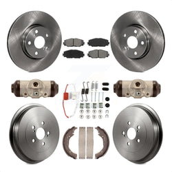 Front Rear Disc Brake Rotors Semi-Metallic Pads And Drum Kit (9Pc) For 2009-2013 Toyota Corolla K8S-102248