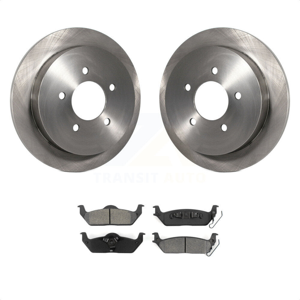 Rear Disc Brake Rotors And Semi-Metallic Pads Kit For 2004 Ford F-150 With 5 Lug Wheels 11th Digit Of Vin Is C K8S-102258 by Transit Auto