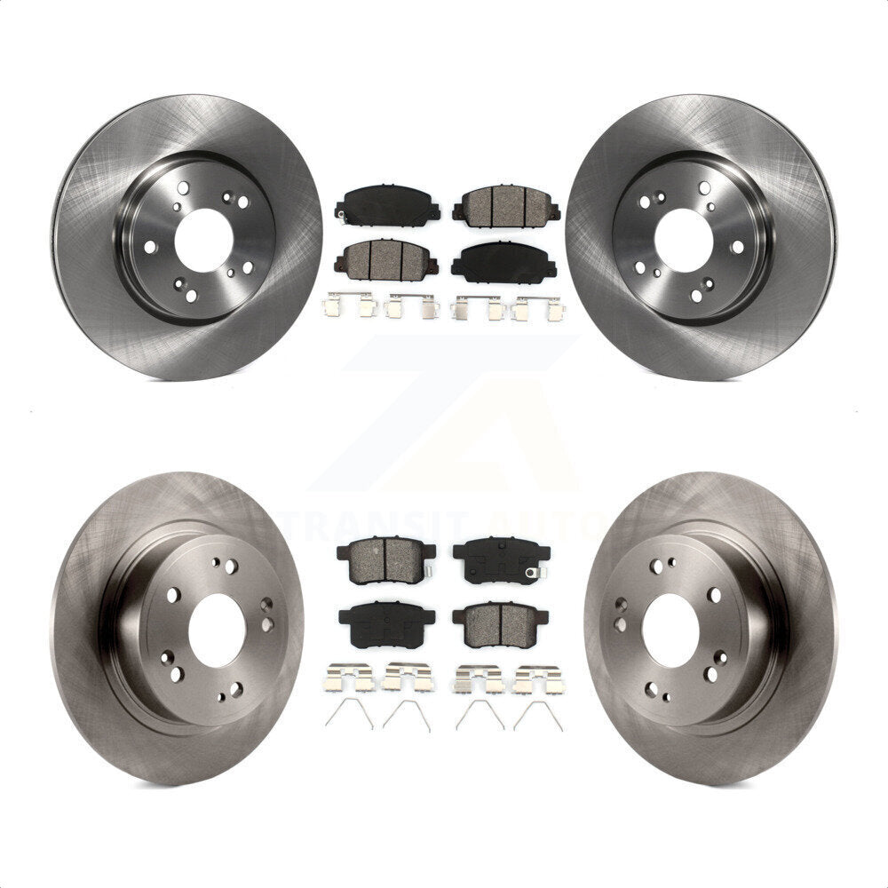 Front Rear Disc Brake Rotors And Semi-Metallic Pads Kit For Honda Accord K8S-102265 by Transit Auto