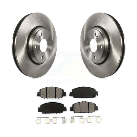 Front Disc Brake Rotors And Semi-Metallic Pads Kit For 2017 Honda Accord Hybrid EX-L Touring K8S-102272 by Transit Auto