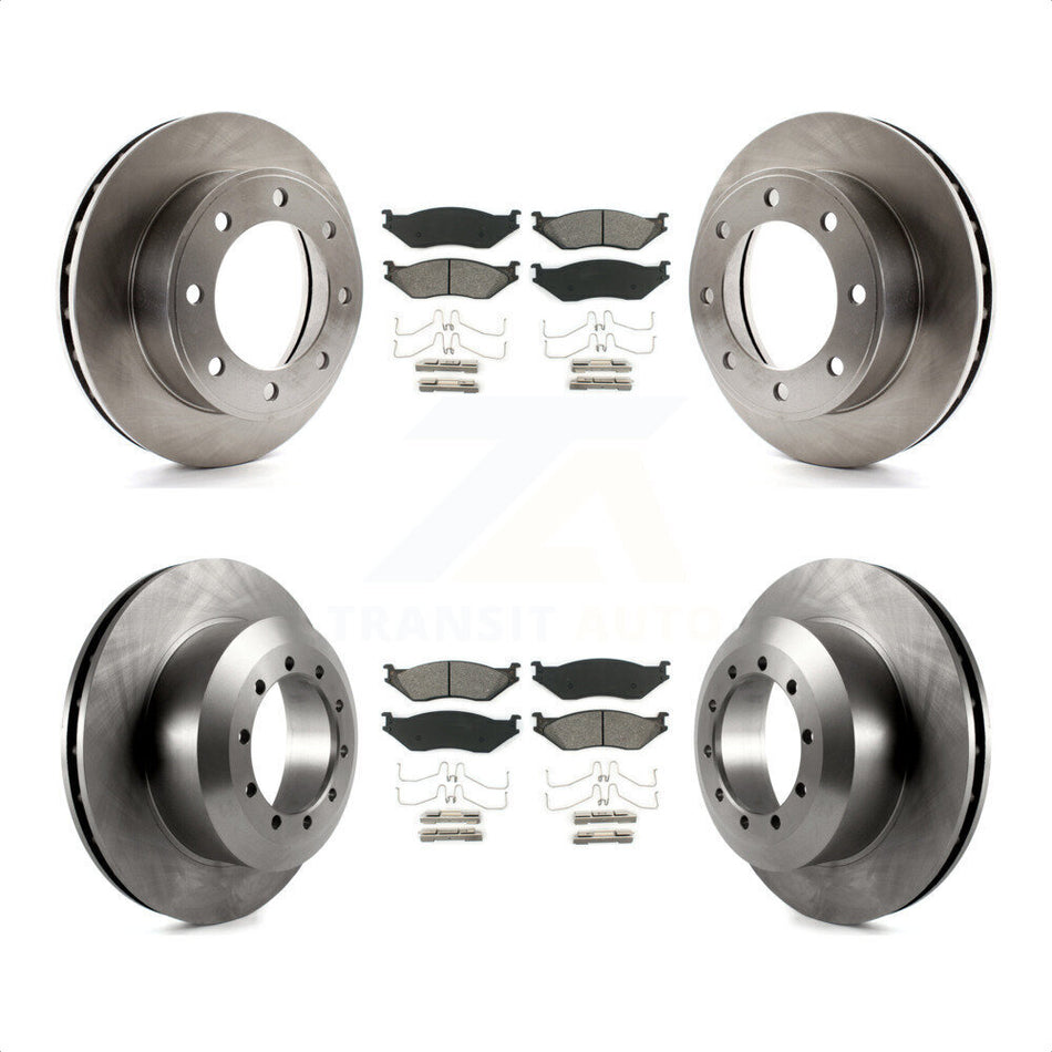 Front Rear Disc Brake Rotors And Semi-Metallic Pads Kit For 1999-1999 Ford F-450 Super Duty F-550 With 13.03" Diameter Rotor To 03/22/99 K8S-102278 by Transit Auto