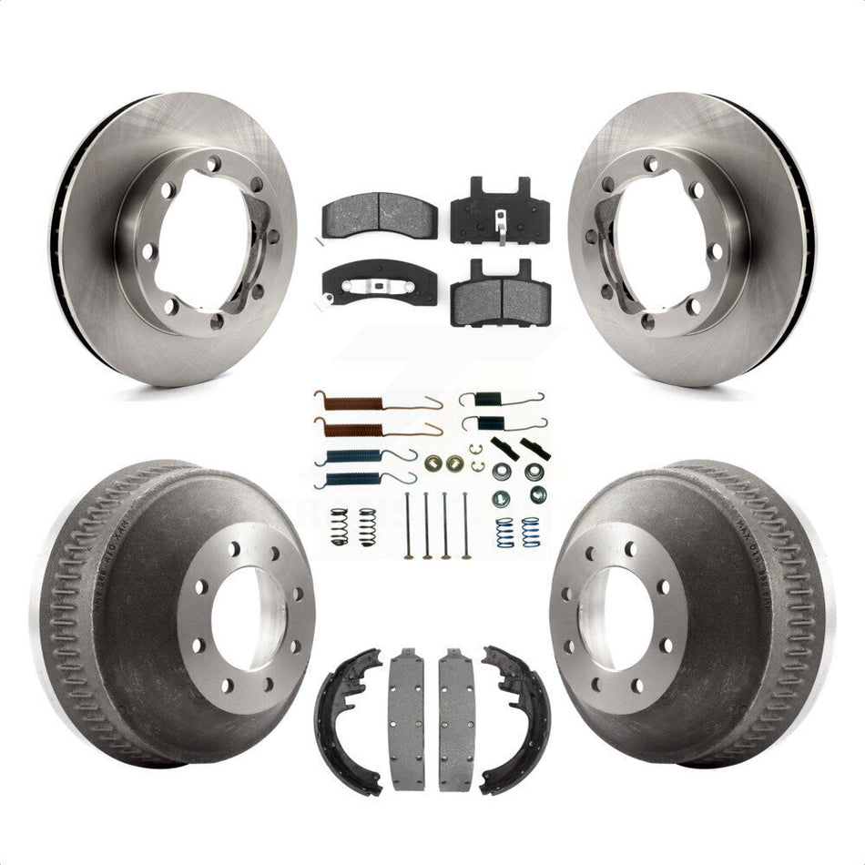 Front Rear Disc Brake Rotors Semi-Metallic Pads And Drum Kit (7Pc) For 1988-1989 K3500 Chevrolet GMC K8S-102295 by Transit Auto