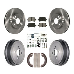 Front Rear Disc Brake Rotors Semi-Metallic Pads And Drum Kit (7Pc) For 2002 Toyota Corolla From 04 02 K8S-102358