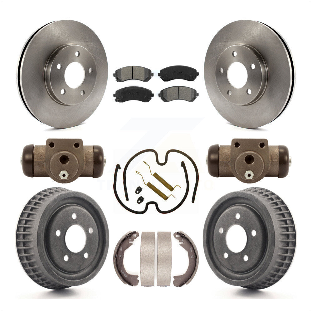 Front Rear Disc Brake Rotors Semi-Metallic Pads And Drum Kit (9Pc) For 2002-2004 Chevrolet Venture Pontiac Montana Oldsmobile Silhouette K8S-102476 by Transit Auto