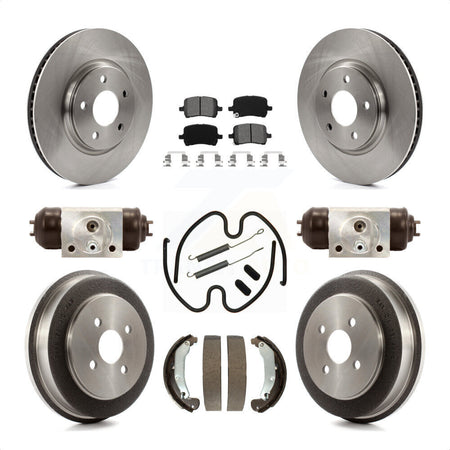 Front Rear Disc Brake Rotors Semi-Metallic Pads And Drum Kit (9Pc) For 2006 Pontiac Pursuit With Brakes K8S-102480 by Transit Auto