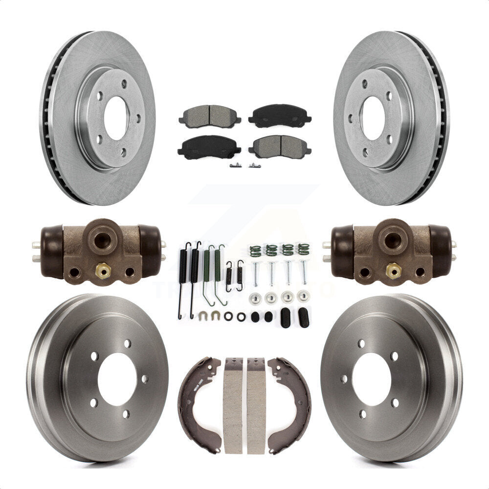 Front Rear Disc Brake Rotors Semi-Metallic Pads And Drum Kit (9Pc) For Dodge Caliber K8S-102535 by Transit Auto