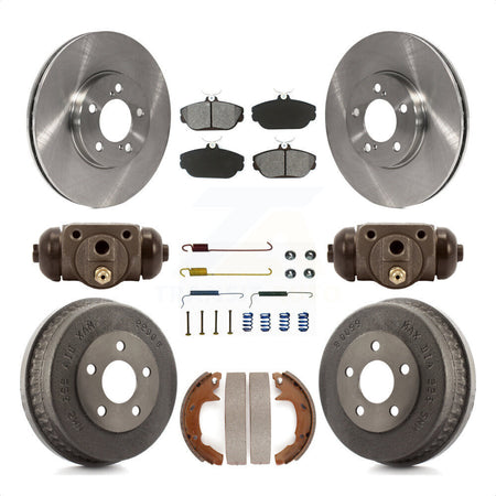 Front Rear Disc Brake Rotors Semi-Metallic Pads And Drum Kit (9Pc) For 2001-2002 Ford Taurus Sedan with rear brakes With Police or Taxi Package K8S-102604 by Transit Auto