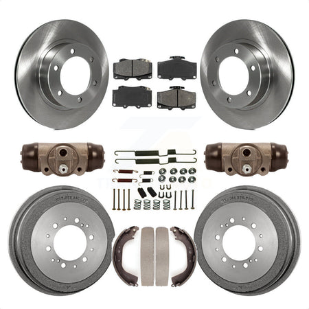 Front Rear Disc Brake Rotors Semi-Metallic Pads And Drum Kit (9Pc) For 1997-2000 Toyota 4Runner With 16" Factory Wheels K8S-102622 by Transit Auto