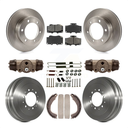 Front Rear Disc Brake Rotors Semi-Metallic Pads And Drum Kit (9Pc) For 2002 Toyota 4Runner Limited SR5 With 15" Factory Wheels K8S-102644 by Transit Auto