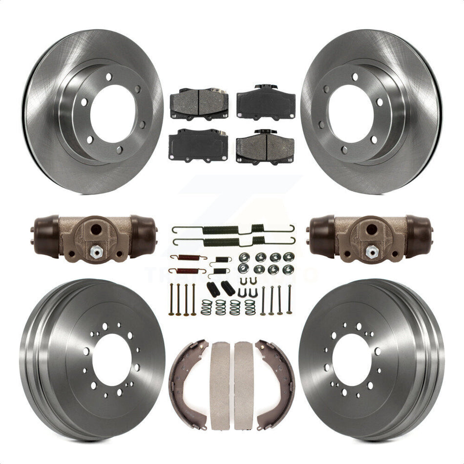 Front Rear Disc Brake Rotors Semi-Metallic Pads And Drum Kit (9Pc) For 2002 Toyota 4Runner Limited SR5 With 16" Factory Wheels K8S-102650 by Transit Auto