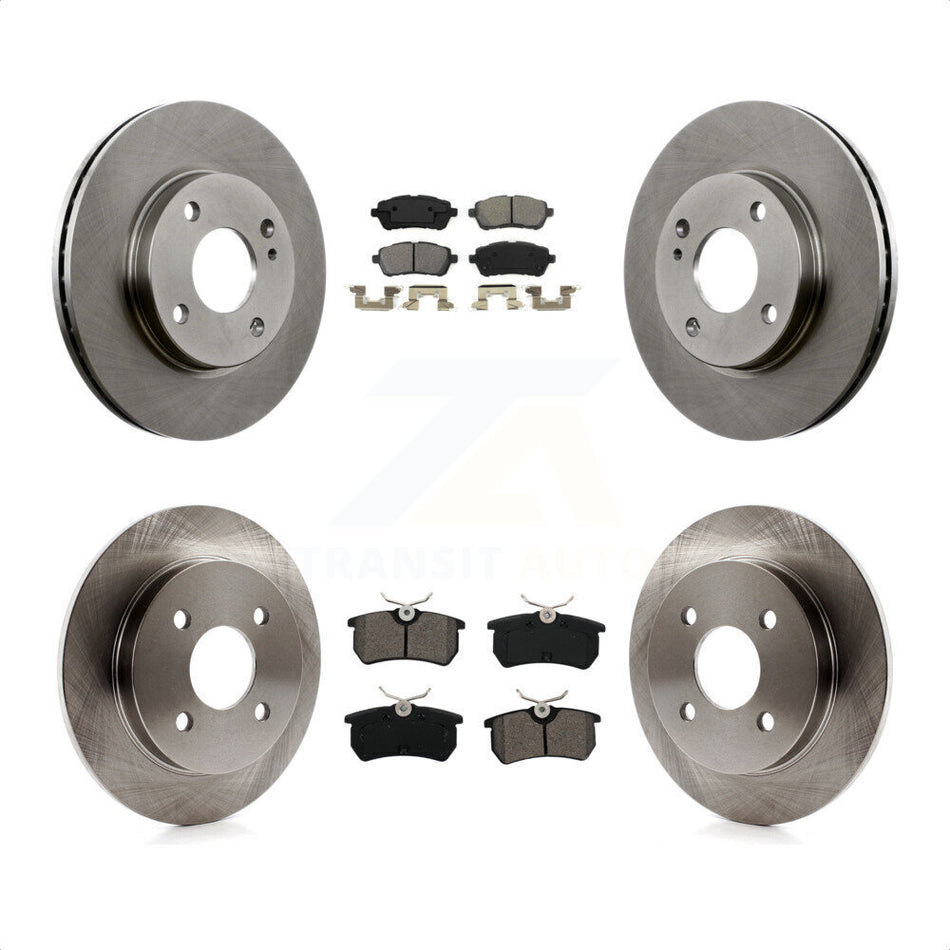 Front Rear Disc Brake Rotors And Semi-Metallic Pads Kit For Ford Fiesta K8S-102673 by Transit Auto