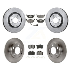Front Rear Disc Brake Rotors And Semi-Metallic Pads Kit For 2007-2010 Volkswagen Beetle With 280mm Diameter Rotor K8S-102680