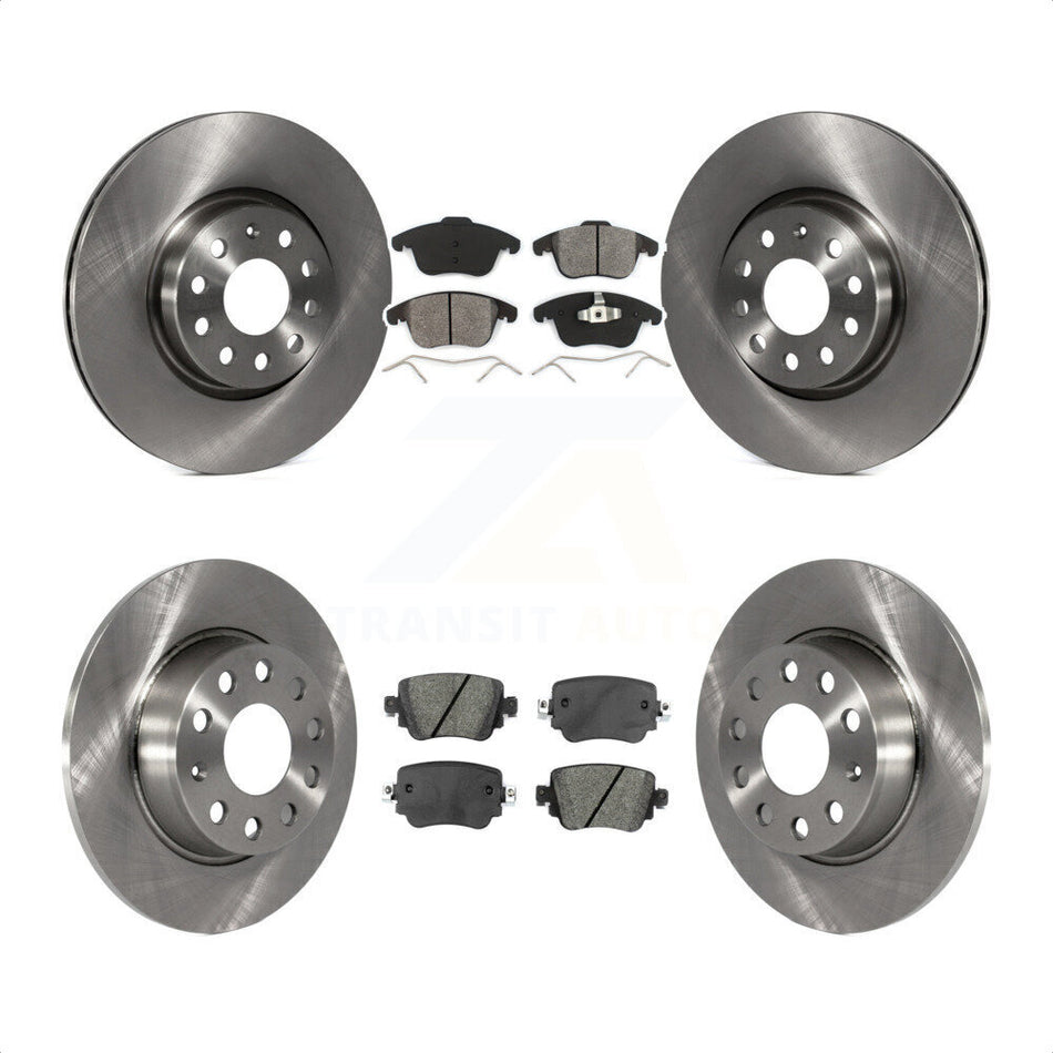 Front Rear Disc Brake Rotors And Semi-Metallic Pads Kit For Volkswagen Passat K8S-102684 by Transit Auto