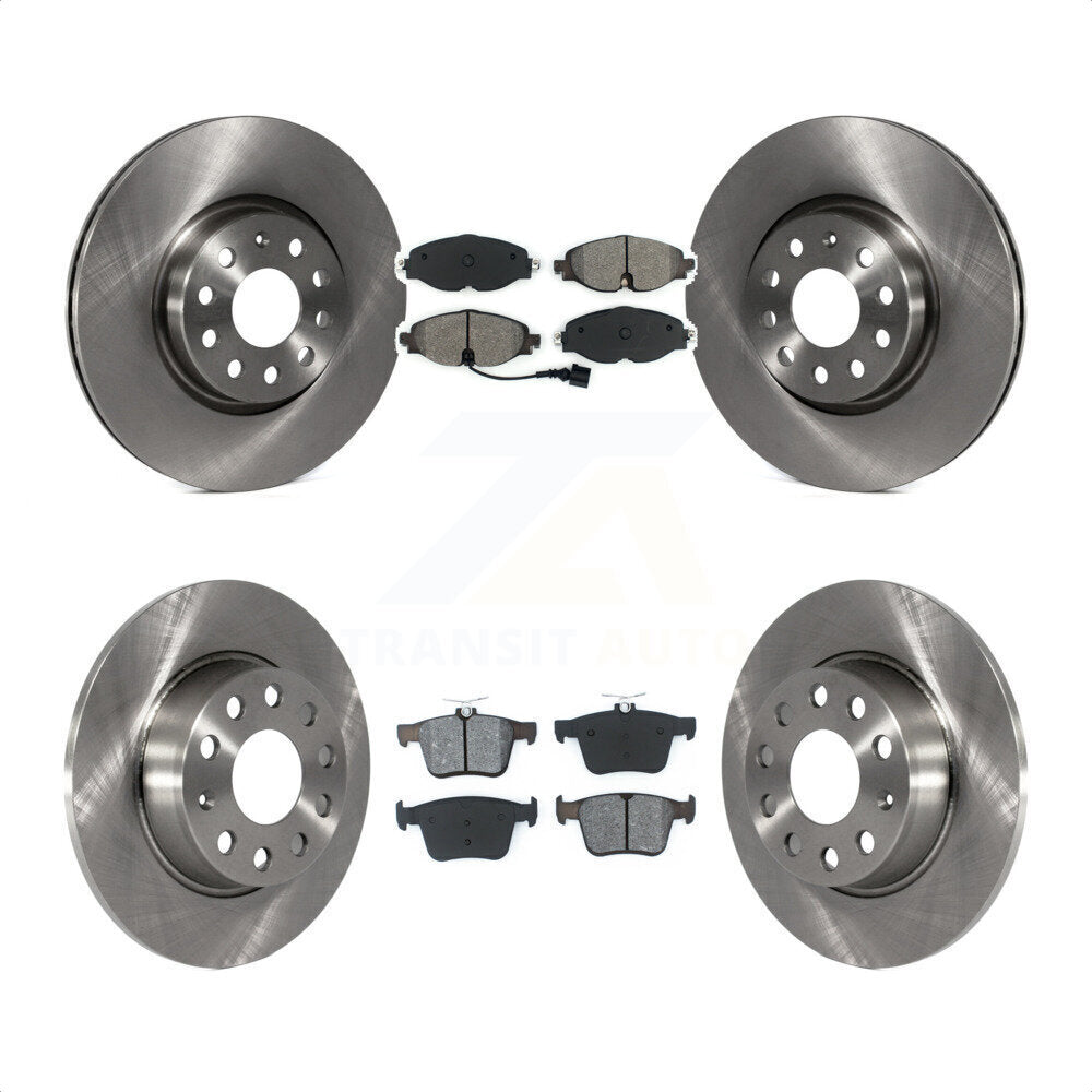 Front Rear Disc Brake Rotors And Semi-Metallic Pads Kit For Audi A3 Quattro Sportback e-tron K8S-102687 by Transit Auto