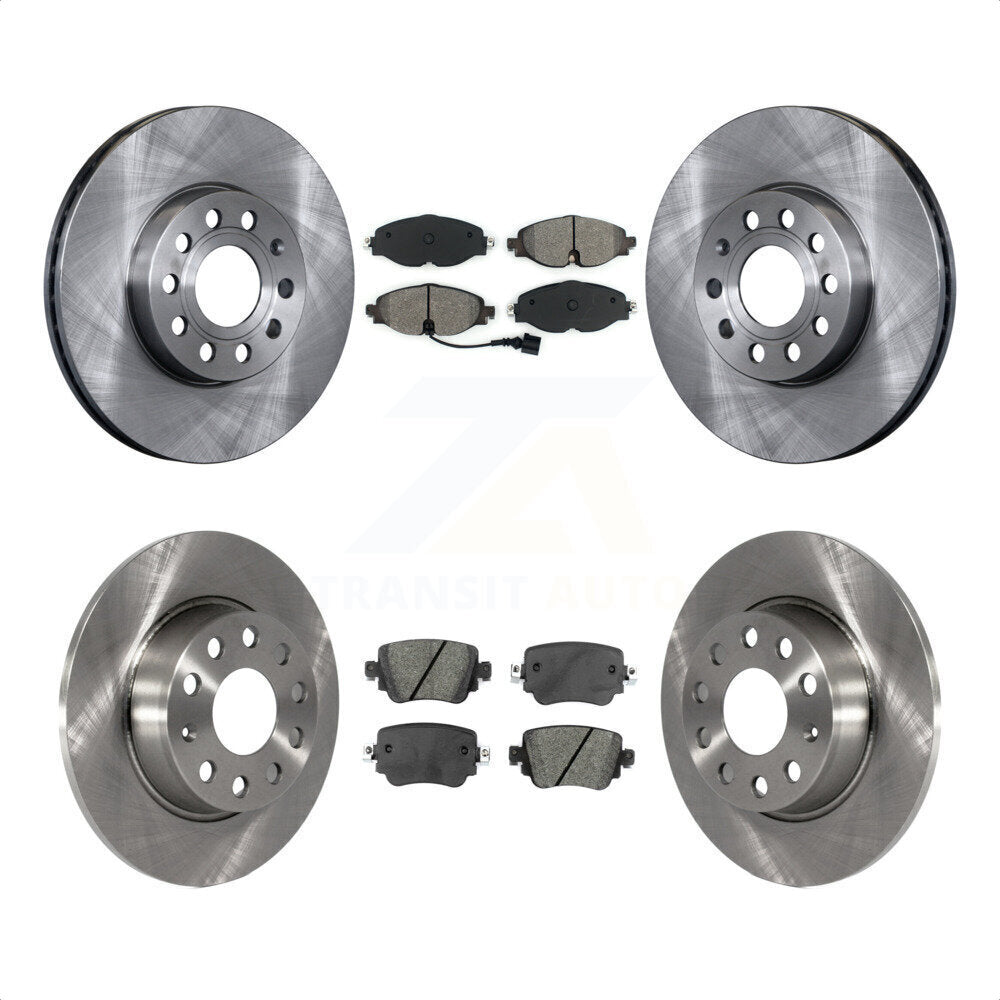 Front Rear Disc Brake Rotors And Semi-Metallic Pads Kit For Volkswagen Golf SportWagen K8S-102691 by Transit Auto