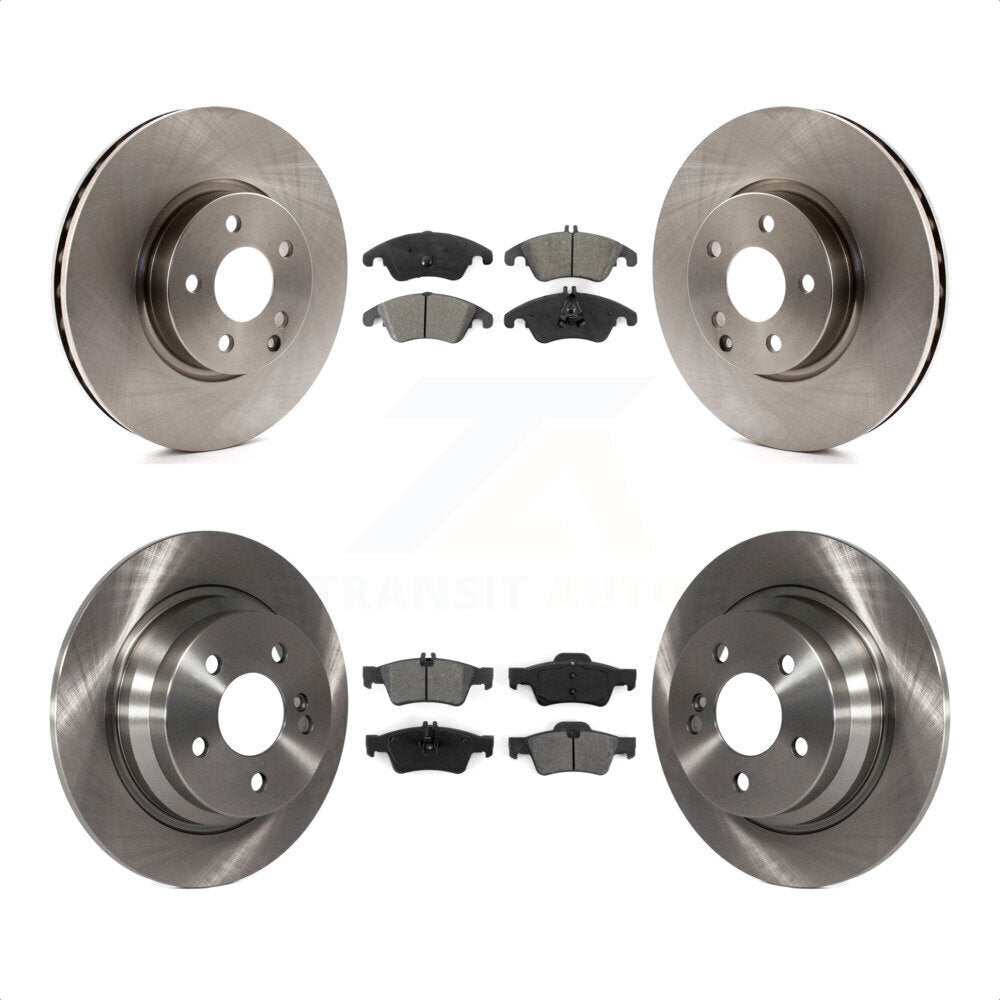 Front Rear Disc Brake Rotors And Semi-Metallic Pads Kit For 2014-2016 Mercedes-Benz E250 With 322mm Diameter Rotor K8S-102698 by Transit Auto