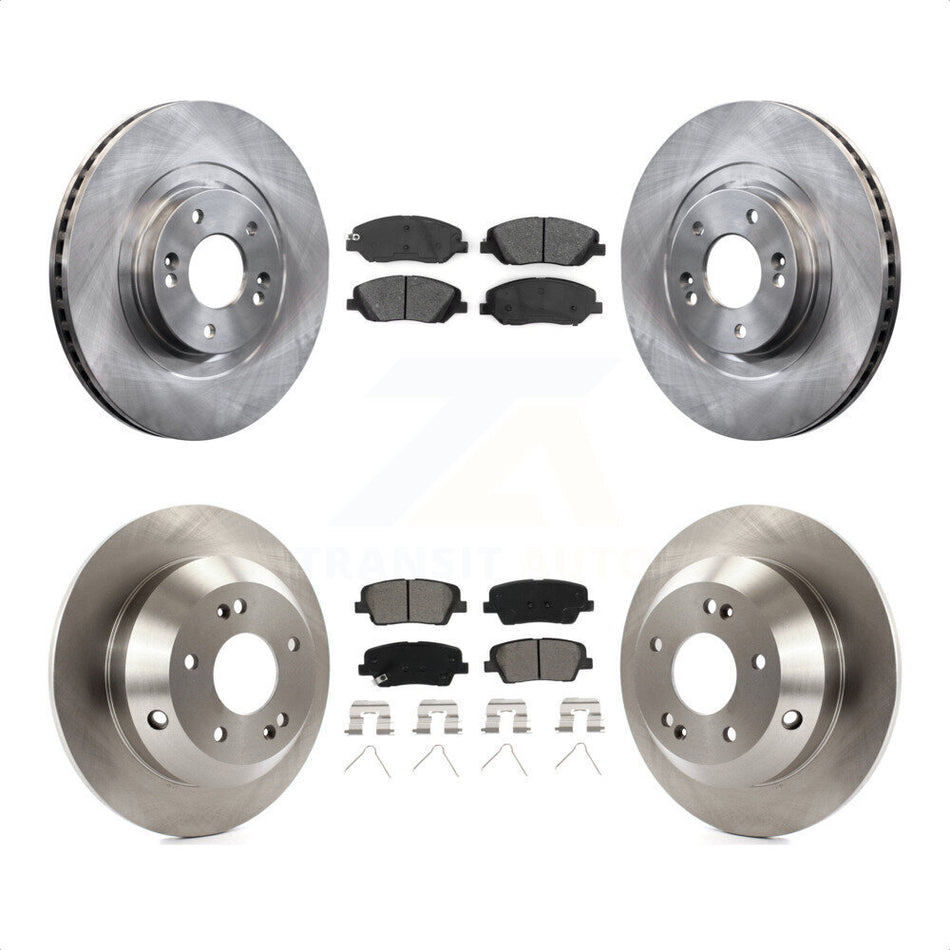 Front Rear Disc Brake Rotors And Semi-Metallic Pads Kit For Hyundai Santa Fe XL K8S-102703 by Transit Auto