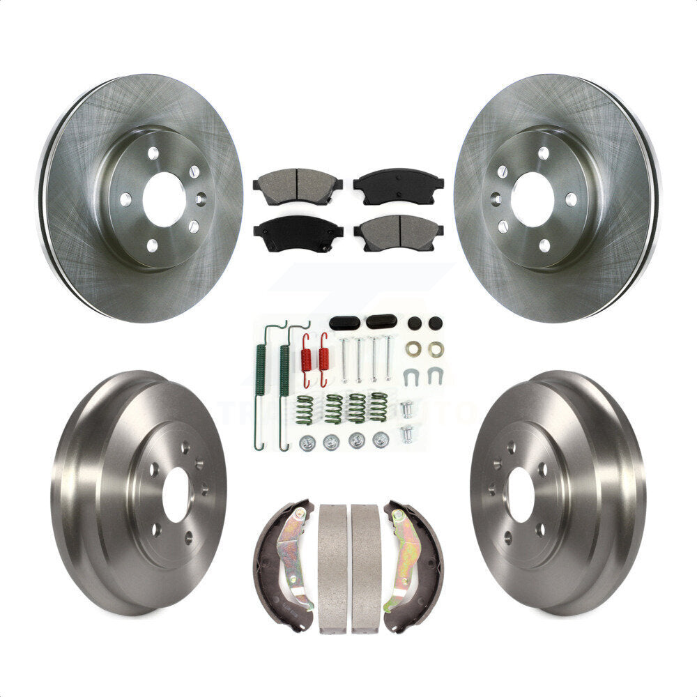 Front Rear Disc Brake Rotors Semi-Metallic Pads And Drum Kit (7Pc) For Chevrolet Sonic K8S-102712 by Transit Auto