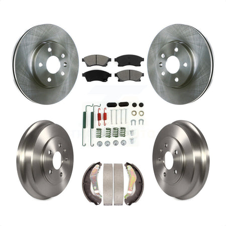 Front Rear Disc Brake Rotors Semi-Metallic Pads And Drum Kit (7Pc) For Chevrolet Sonic K8S-102712 by Transit Auto