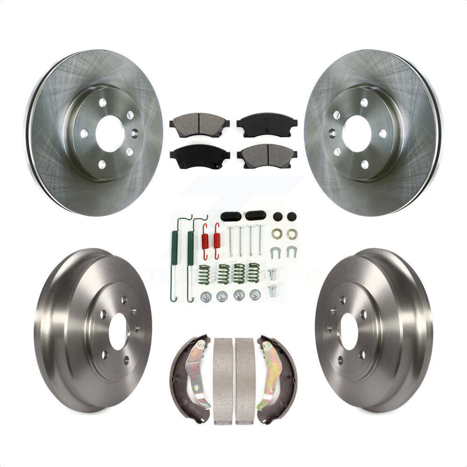 Front Rear Disc Brake Rotors Semi-Metallic Pads And Drum Kit (7Pc) For Chevrolet Sonic K8S-102712 by Transit Auto