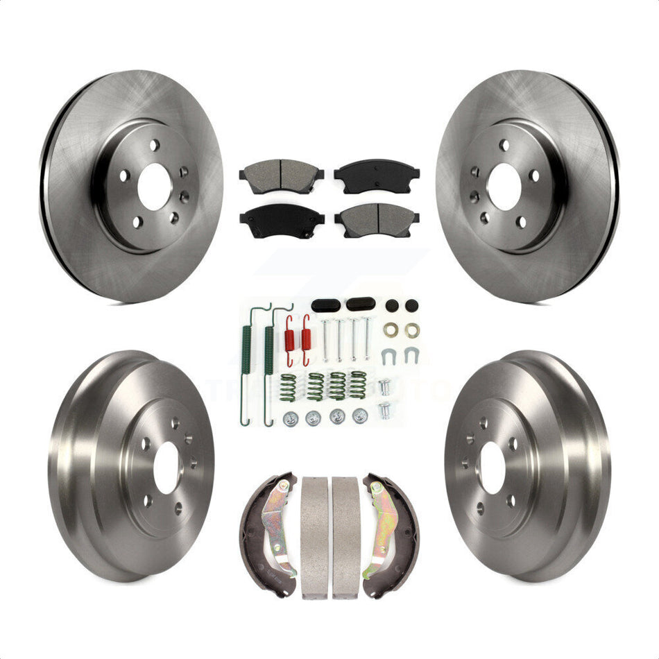 Front Rear Disc Brake Rotors Semi-Metallic Pads And Drum Kit (7Pc) For Chevrolet Trax Sonic K8S-102713 by Transit Auto