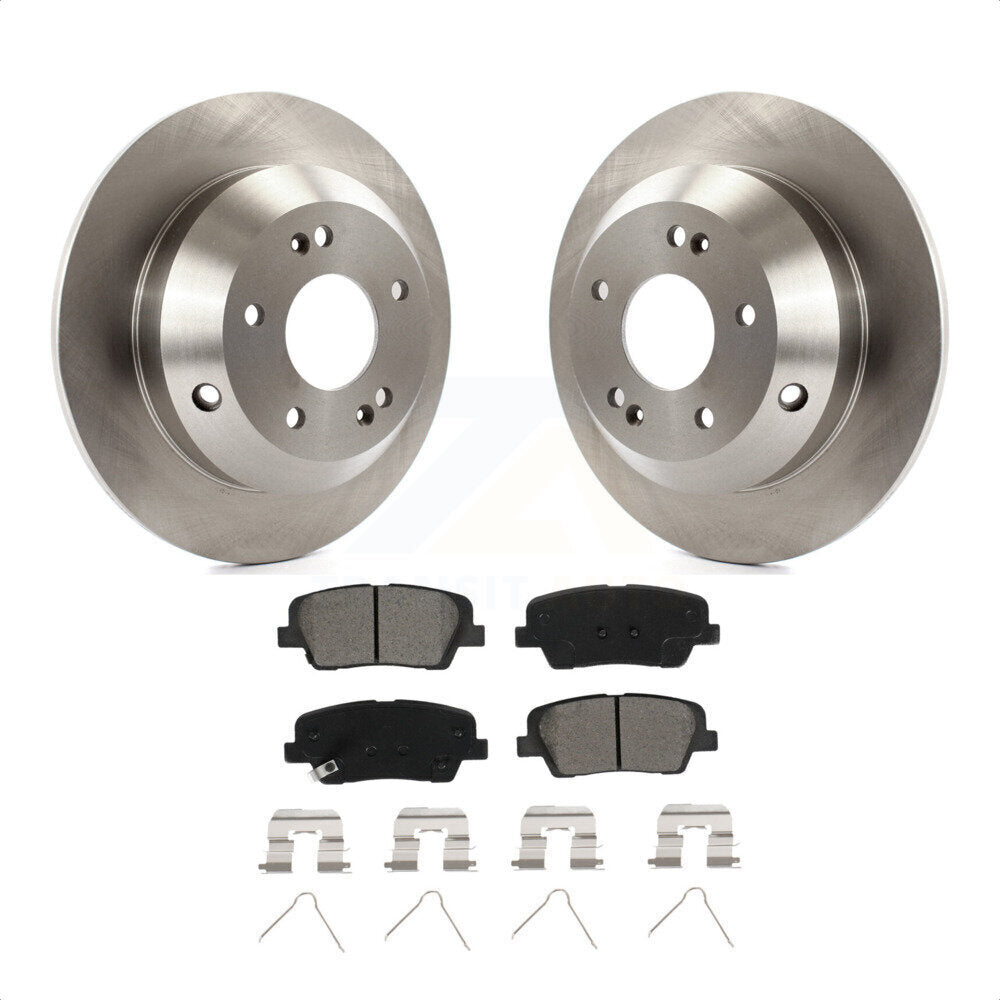 Rear Disc Brake Rotors And Semi-Metallic Pads Kit For Kia Sorento Hyundai Santa Fe Sport XL K8S-102721 by Transit Auto