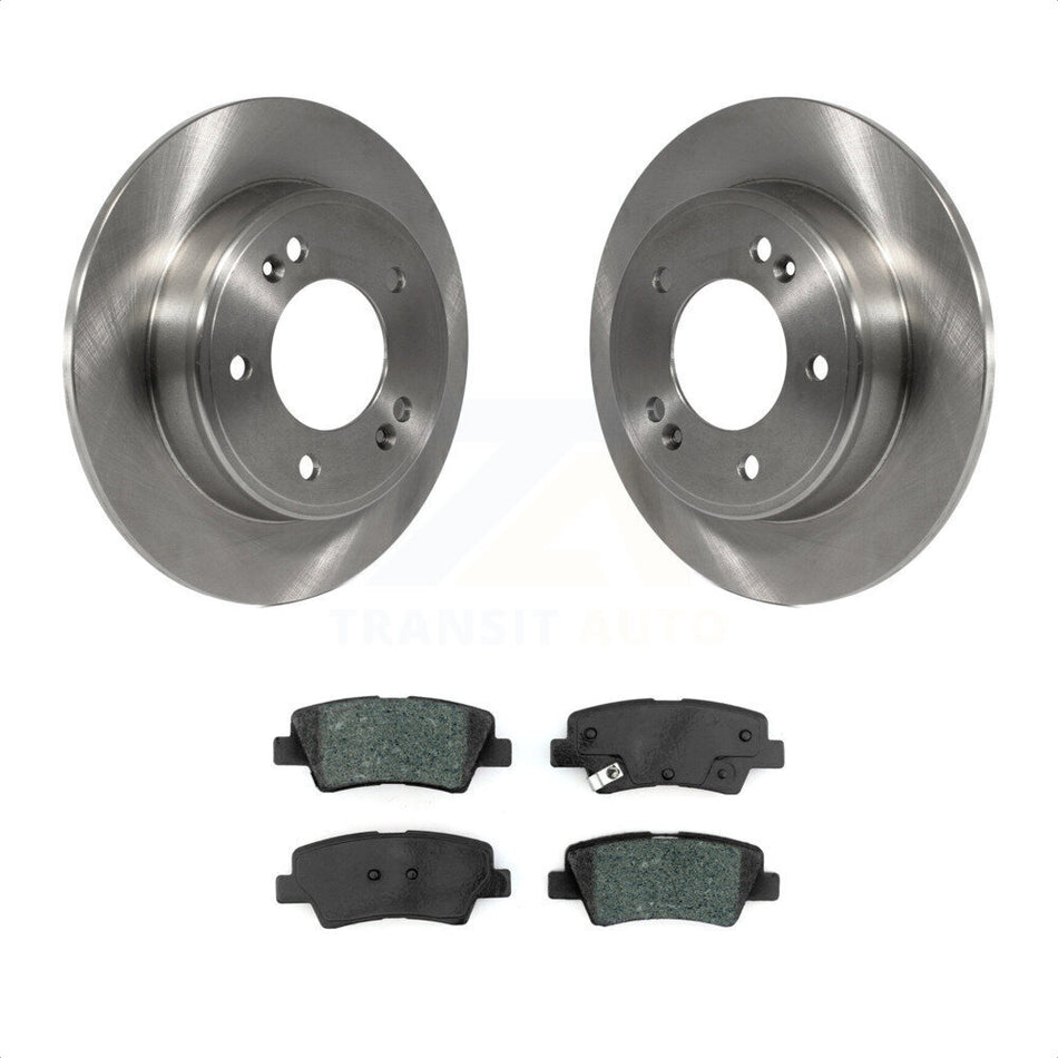 Rear Disc Brake Rotors And Semi-Metallic Pads Kit For Hyundai Elantra Kia Soul Venue K8S-102724 by Transit Auto