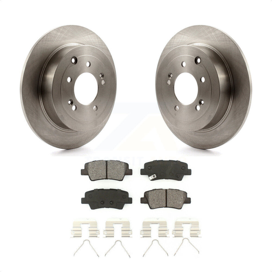 Rear Disc Brake Rotors And Semi-Metallic Pads Kit For Hyundai Tucson Kia Sportage K8S-102734 by Transit Auto