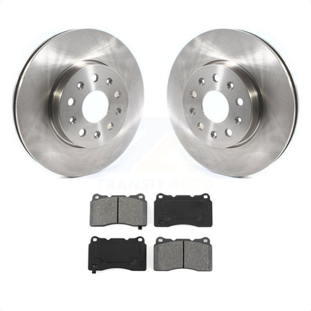 Front Disc Brake Rotors And Semi-Metallic Pads Kit For Chevrolet Camaro Cadillac CTS CT6 K8S-102752 by Transit Auto