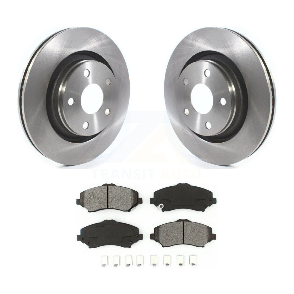 Front Disc Brake Rotors And Semi-Metallic Pads Kit For Jeep Wrangler JK With 332mm Diameter Rotor K8S-102757 by Transit Auto