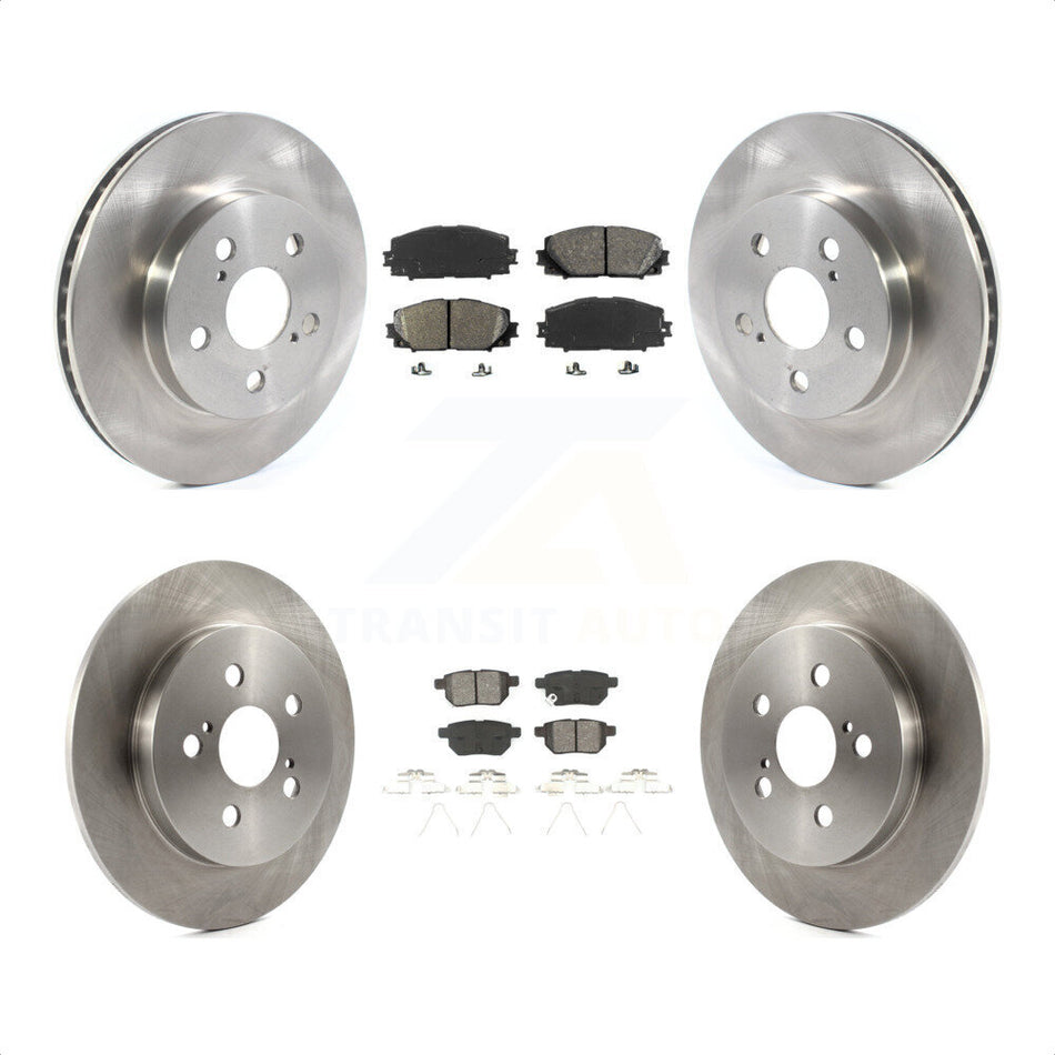 Front Rear Disc Brake Rotors And Semi-Metallic Pads Kit For Toyota Corolla Prius Prime K8S-102812 by Transit Auto