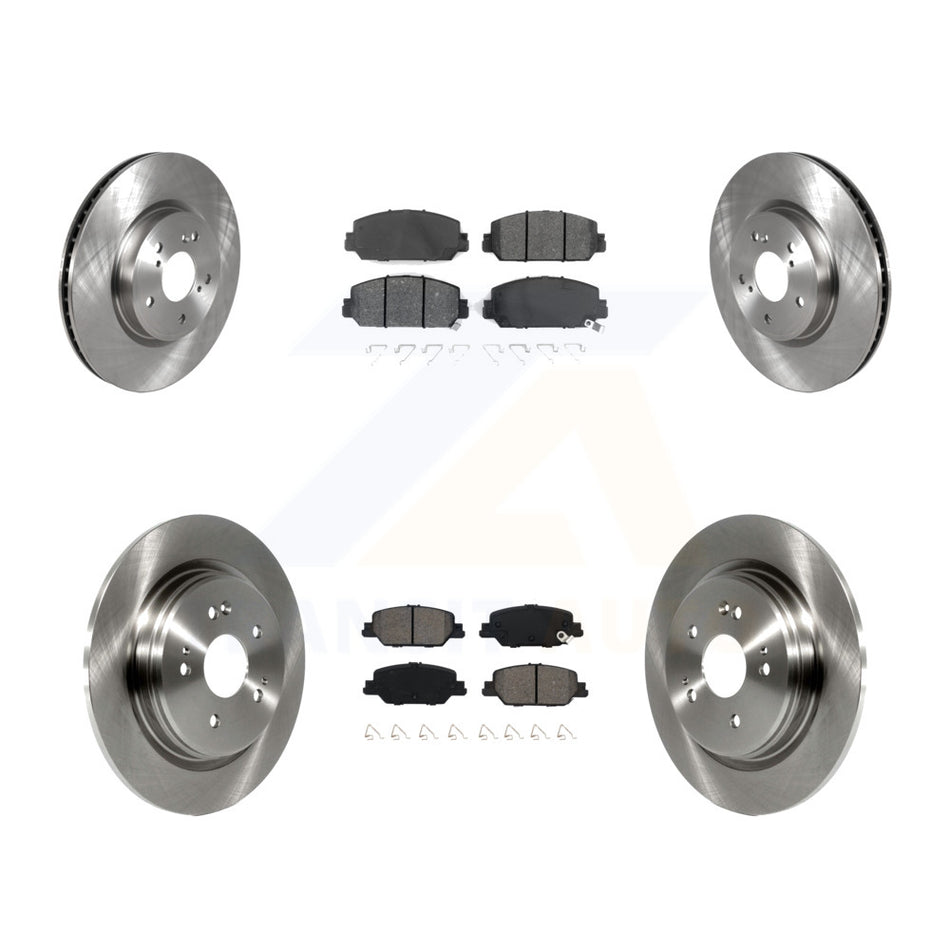 Front Rear Disc Brake Rotors And Semi-Metallic Pads Kit For Honda CR-V K8S-102814 by Transit Auto