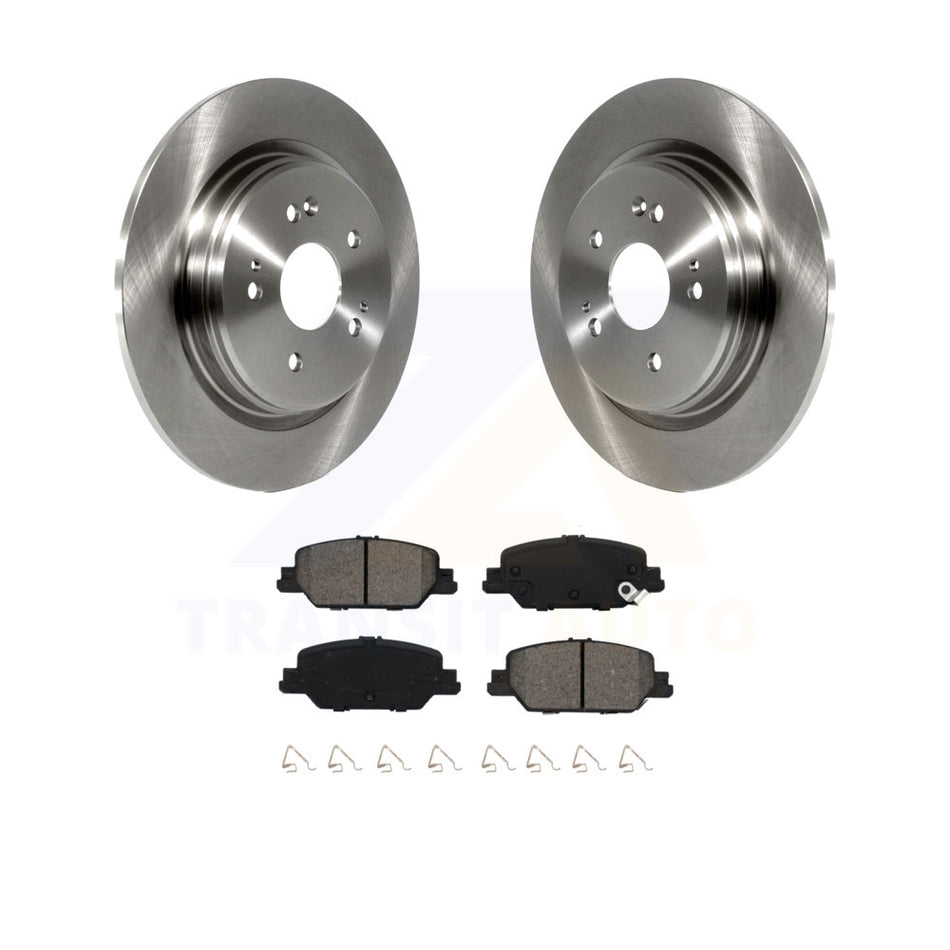 Rear Disc Brake Rotors And Semi-Metallic Pads Kit For 2017-2022 Honda CR-V K8S-102830 by Transit Auto