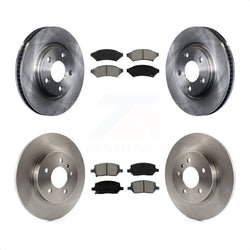 Front Rear Disc Brake Rotors And Semi-Metallic Pads Kit For 2005-2005 Chevrolet Uplander Buick Terraza Saturn Relay FWD K8S-102841