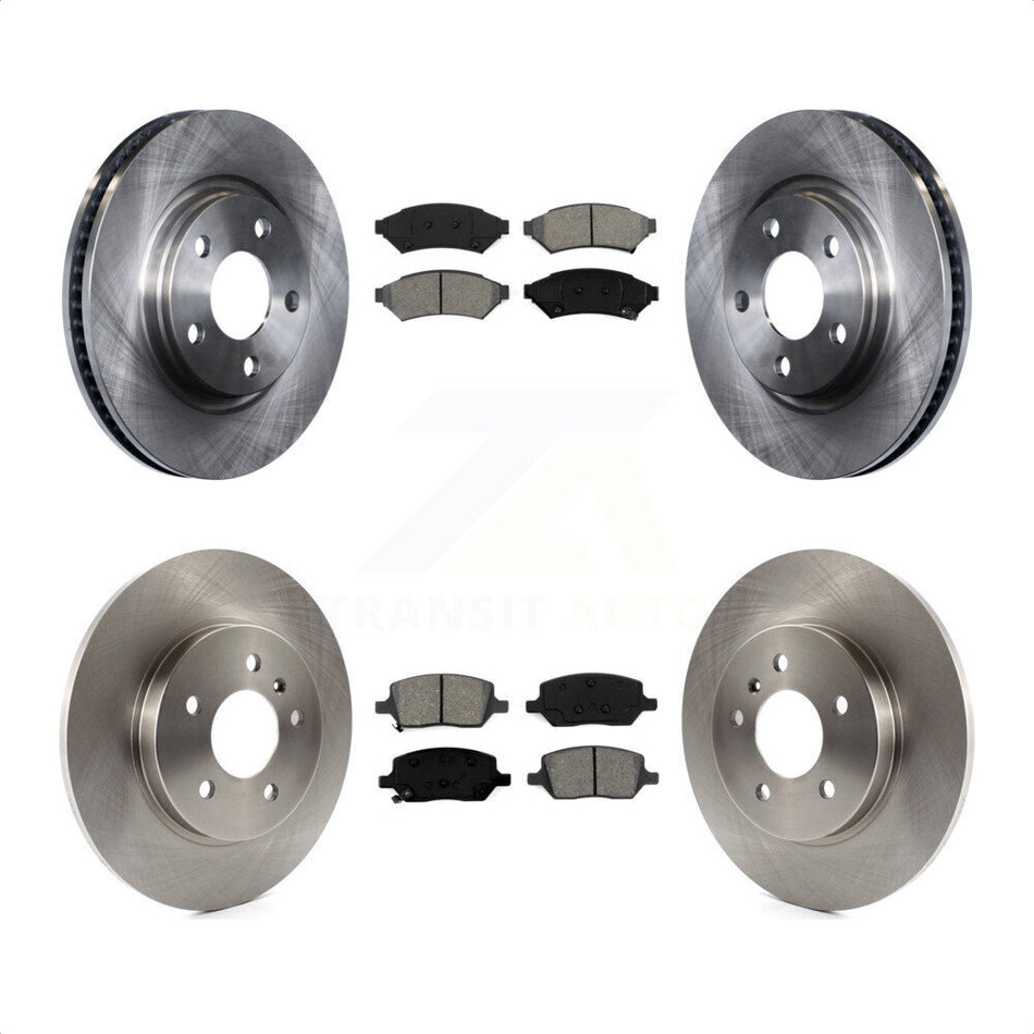 Front Rear Disc Brake Rotors And Semi-Metallic Pads Kit For 2005-2005 Chevrolet Uplander Buick Terraza Saturn Relay FWD K8S-102841 by Transit Auto