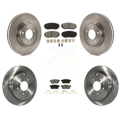 Front Rear Disc Brake Rotors And Semi-Metallic Pads Kit For Ford Edge Lincoln MKX K8S-102843