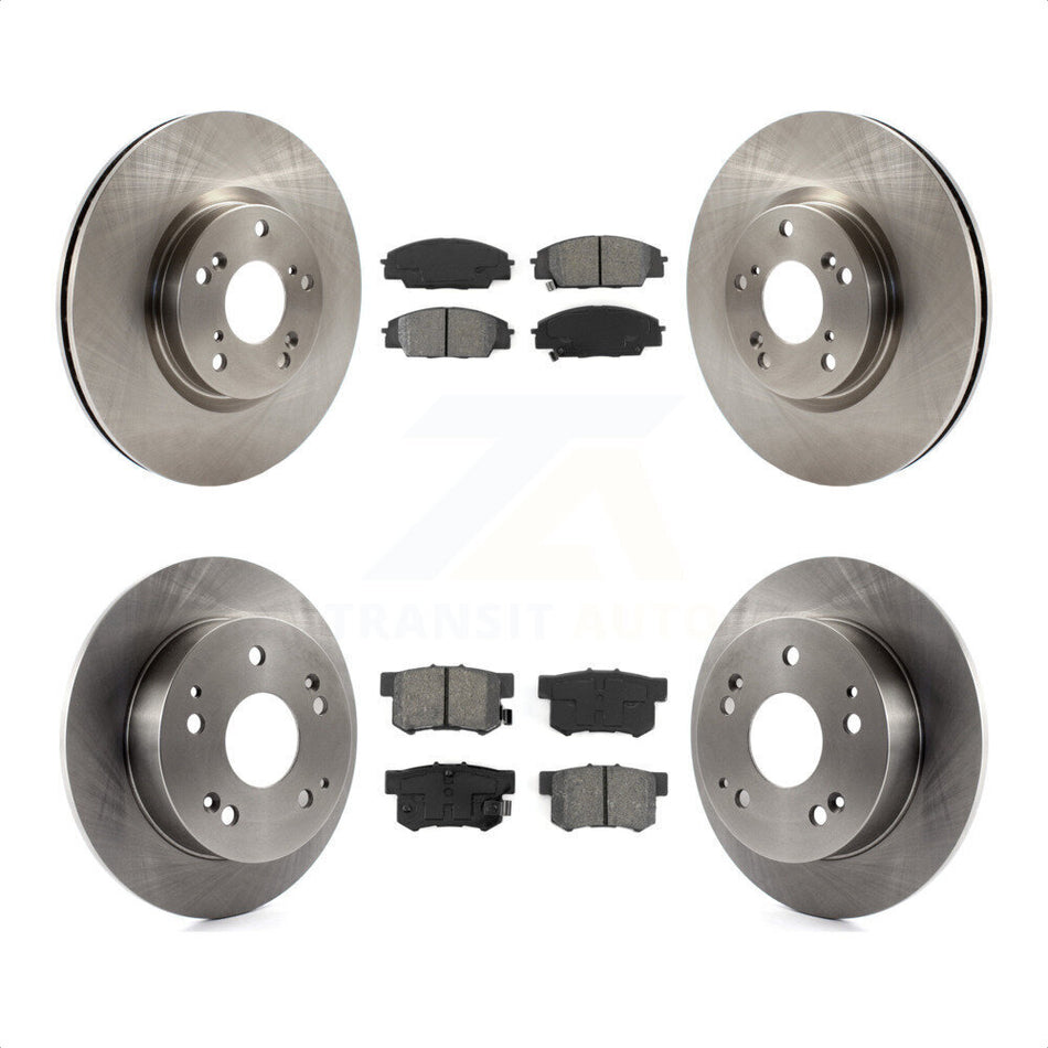 Front Rear Disc Brake Rotors And Semi-Metallic Pads Kit For 2002-2006 Acura RSX Type-S K8S-102845 by Transit Auto