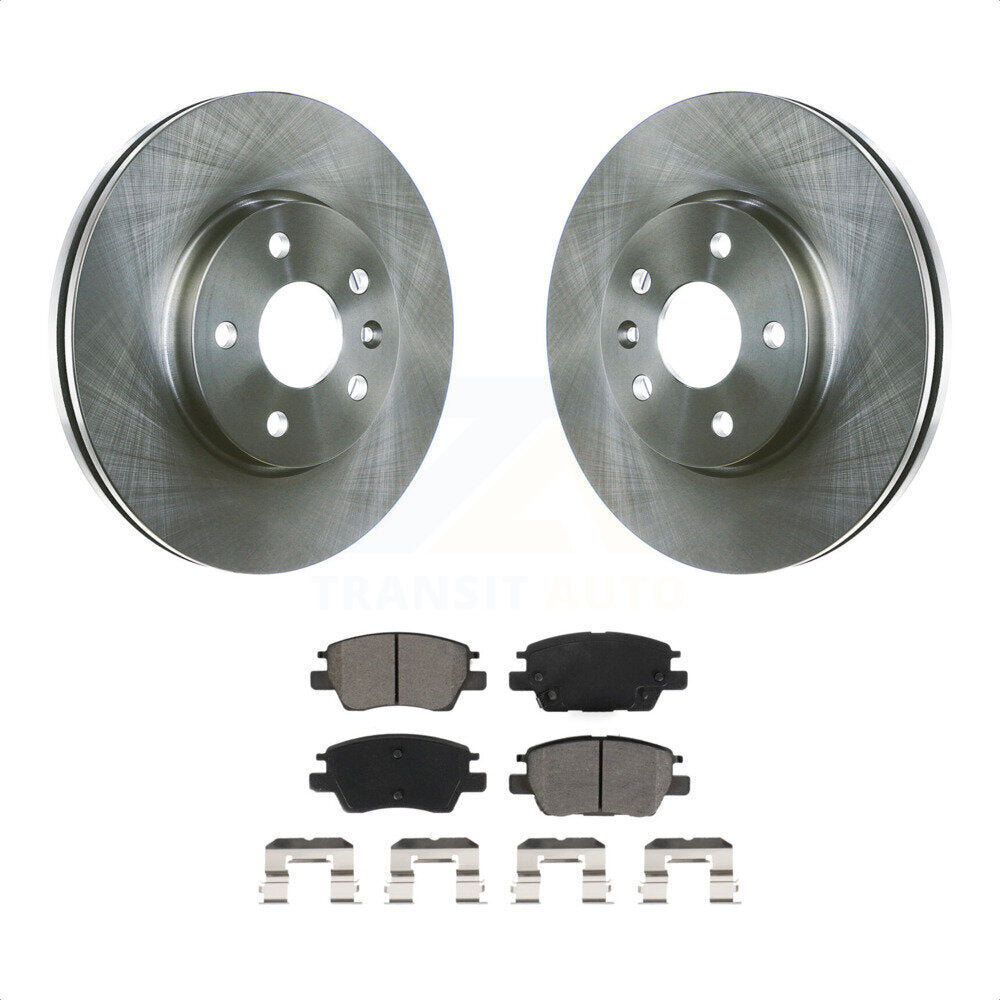 Front Disc Brake Rotors And Semi-Metallic Pads Kit For Chevrolet Cruze Volt Bolt EV EUV K8S-102853 by Transit Auto