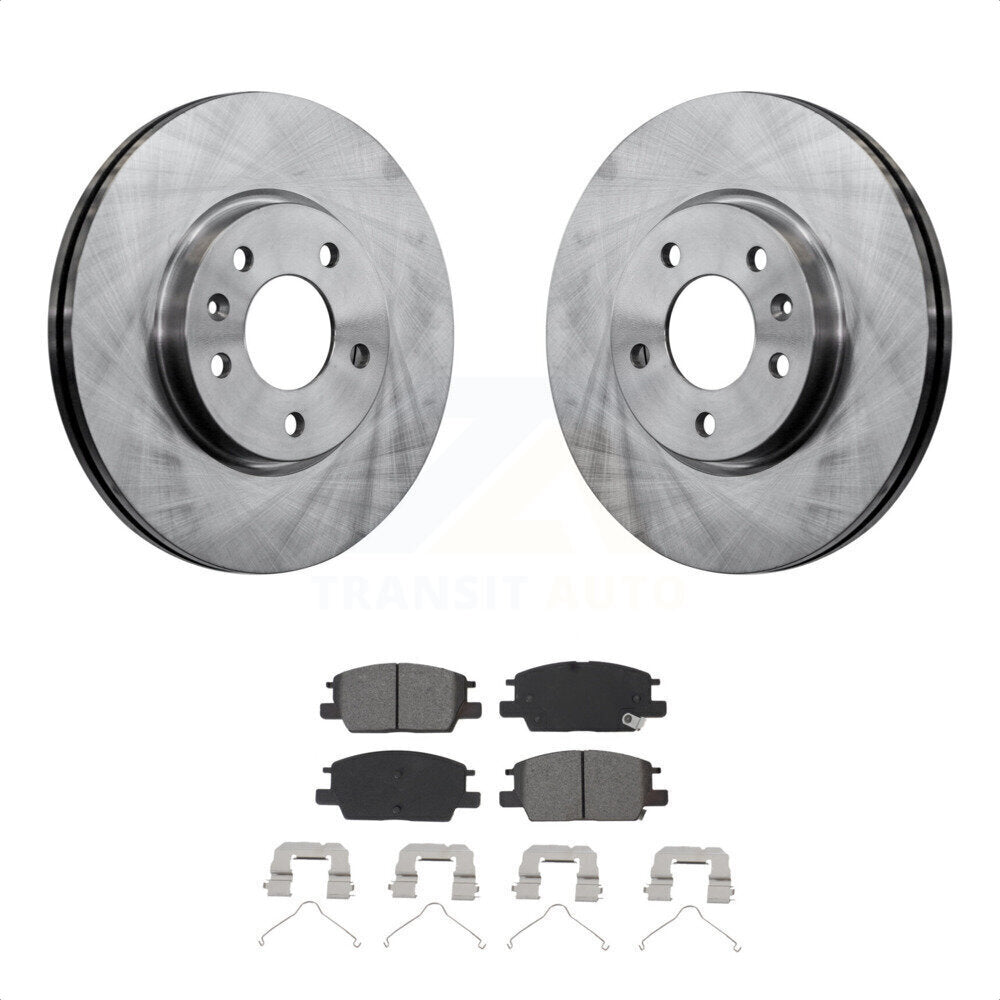 Front Disc Brake Rotors And Semi-Metallic Pads Kit For Chevrolet Equinox Malibu GMC Terrain Buick LaCrosse Regal Sportback TourX K8S-102854 by Transit Auto