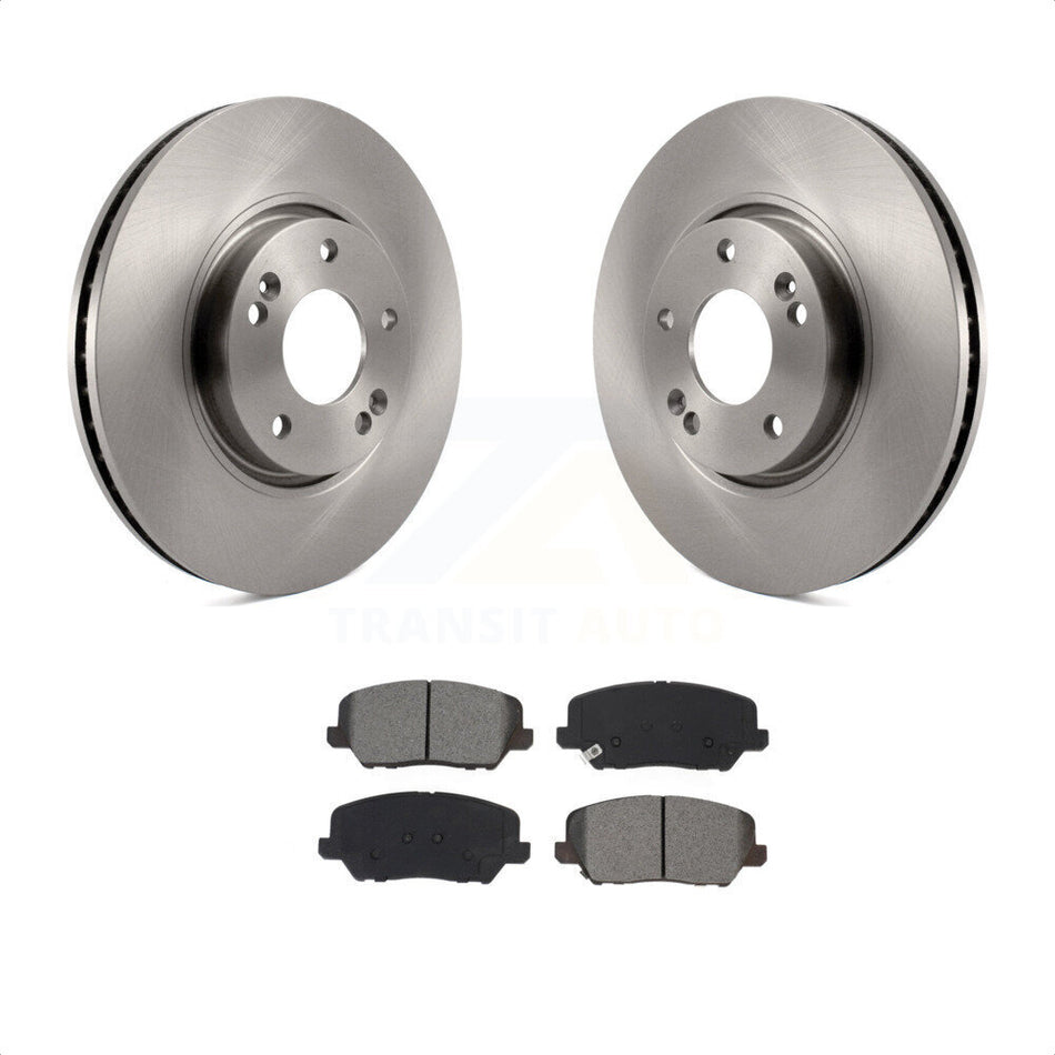 Front Disc Brake Rotors And Semi-Metallic Pads Kit For Kia Forte Hyundai Veloster Forte5 K8S-102866 by Transit Auto