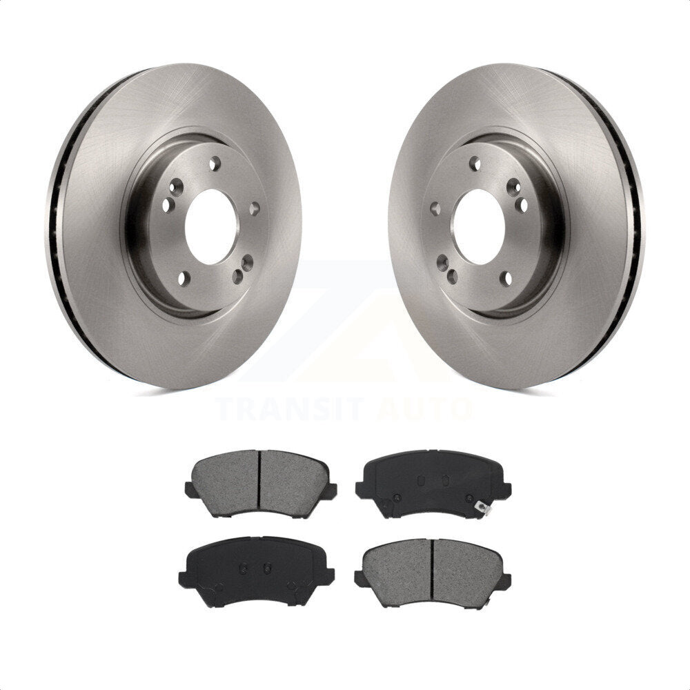 Front Disc Brake Rotors And Semi-Metallic Pads Kit For Hyundai Veloster Kia Forte Koup K8S-102867 by Transit Auto