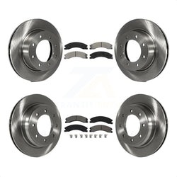 Front Rear Disc Brake Rotors And Semi-Metallic Pads Kit For Nissan NV2500 NV3500 NV1500 K8S-102933